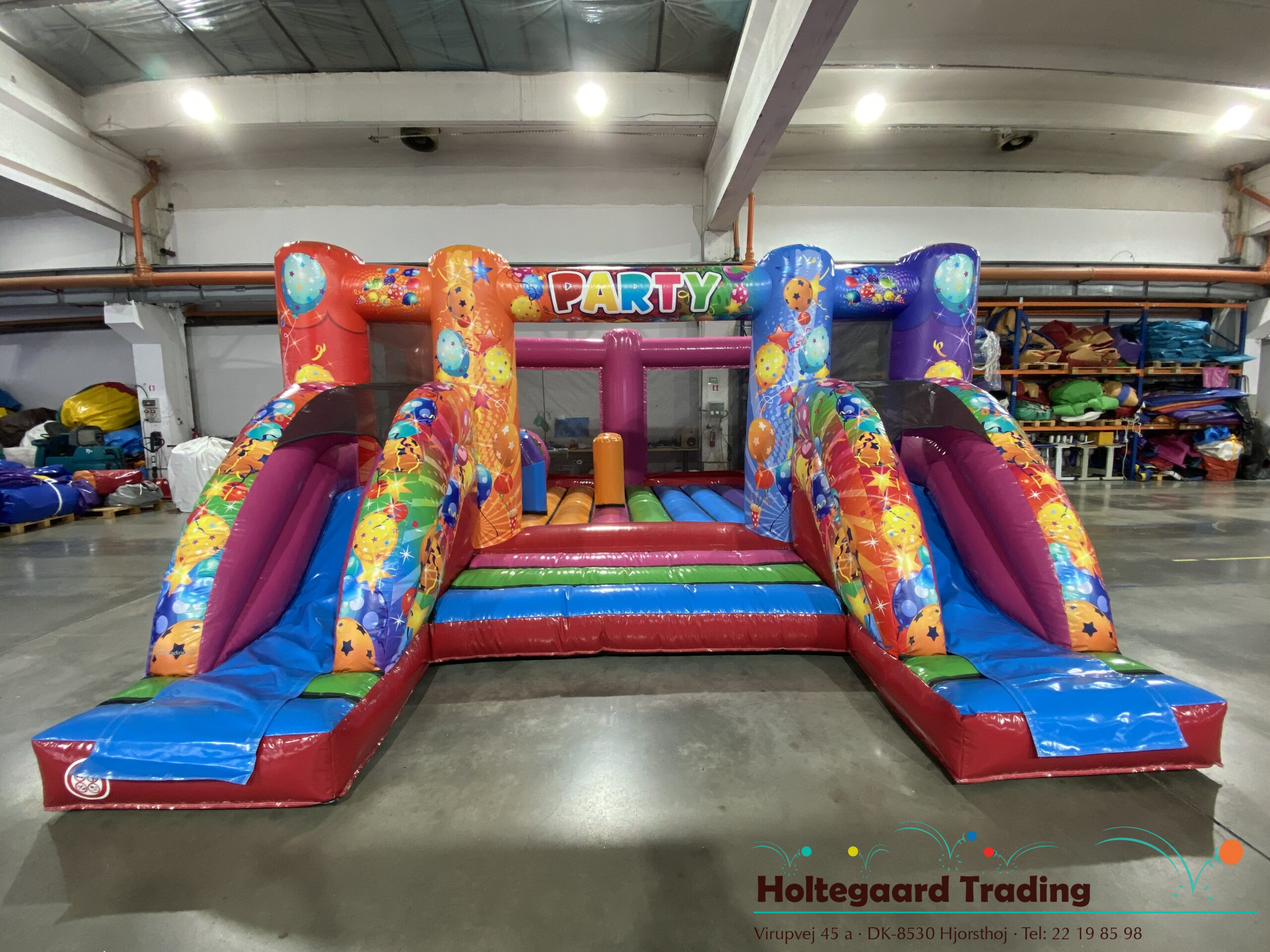 Party hoppeborg dobbelt slide  Str. 6,2 x 5,4 x 2,6